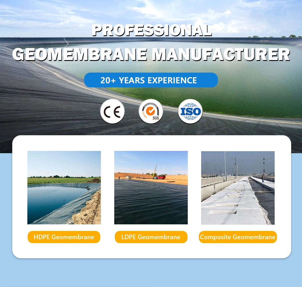 0.3/0.5/0.75/1.0/1.5/2.0mm HDPE Geomembrane Fish Pond Liner